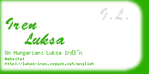 iren luksa business card